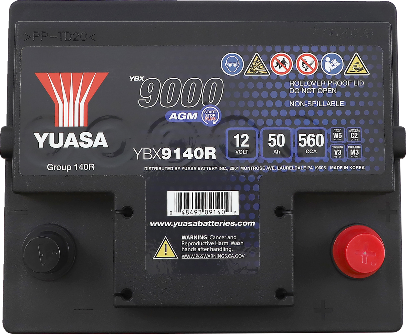 YUASA Battery - L1 AGM Mule YBXM79L1560MUL