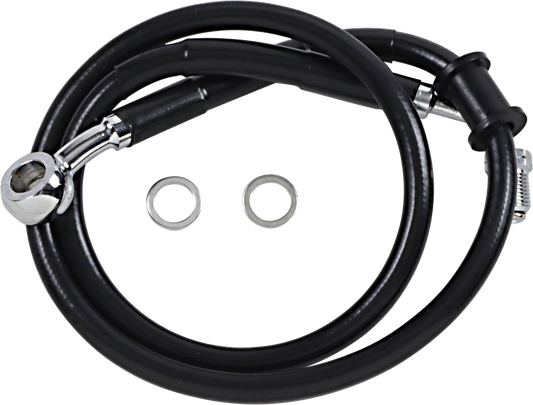 DRAG SPECIALTIES Brake Line - +2" - Black - '18-'22 Softail 618620-2BLK