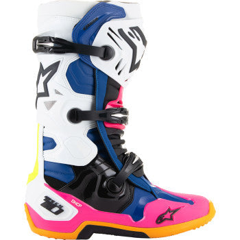 ALPINESTARS Daytona Coast Limited Edition Tech 10 Boots - White/Blue/Pink - US 12  2010020-2014-12