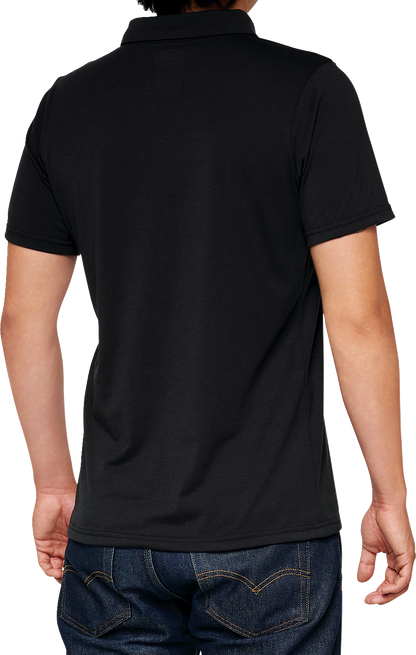 100% Corpo Polo Shirt - Black/Gray - XL 35019-057-13