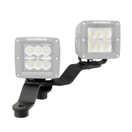 Go Rhino 18-20 Jeep Wrangler JL/JLU/Gladiator JT Light Mount - Two 3in Cubes Offset 730231T
