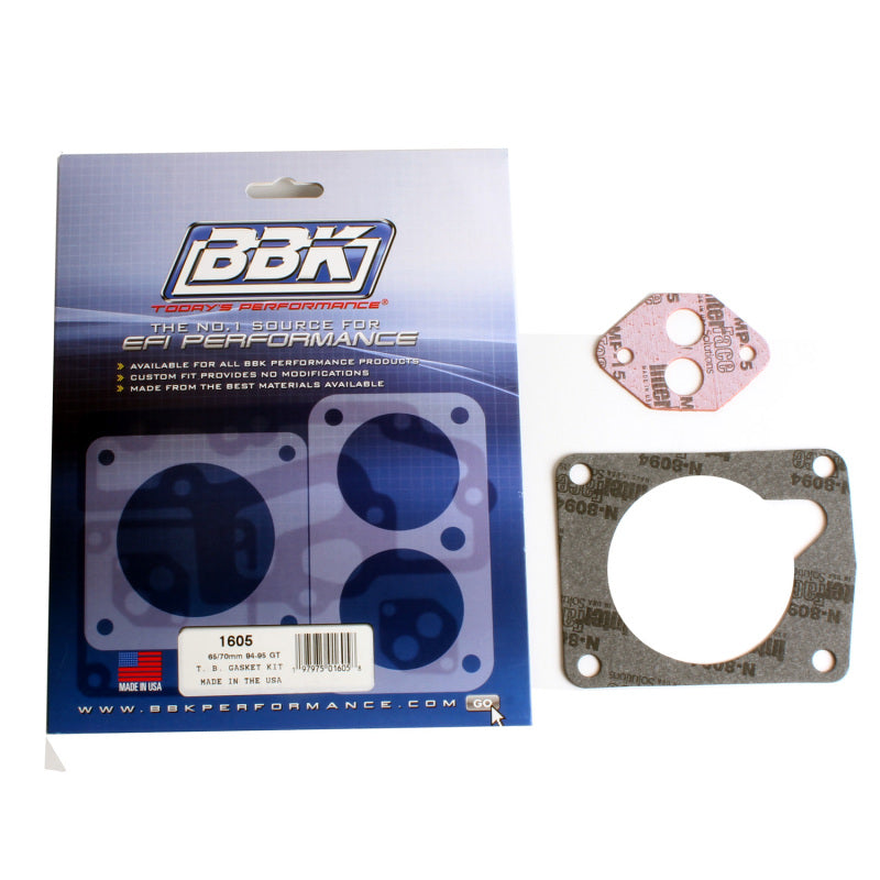 BBK 94-95 Mustang 5.0 65 70mm Throttle Body Gasket Kit 1605