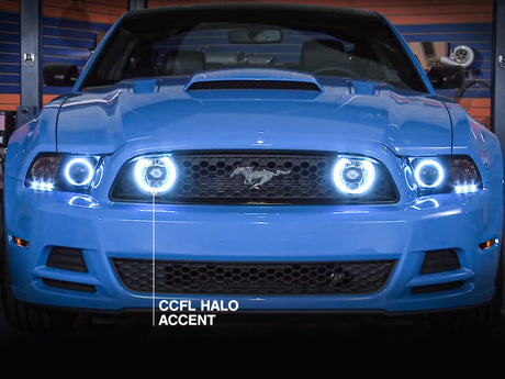 Raxiom 13-14 Ford Mustang GT CCFL Halo Fog Lights (Smoked) 49177