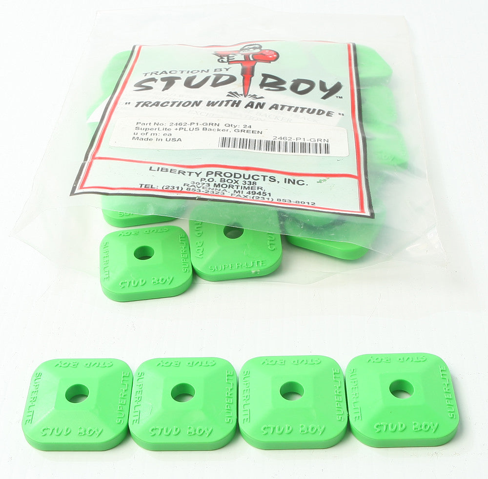 STUD BOY Super-Lite Plus Backers Green 24/Pk 2462-P1-GRN