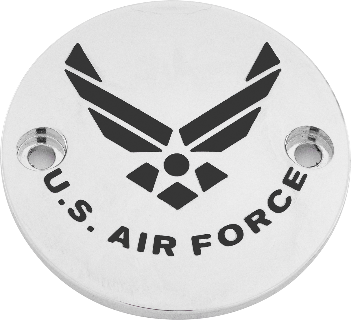 CUSTOM ENGRAVING M8 Timer Cover Air Force Chrome AIRF04-63