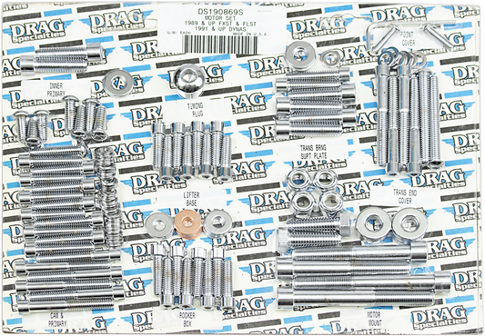 DRAG SPECIALTIES Motor Bolt Kit - Socket-Head - Polished - Softail MK223S