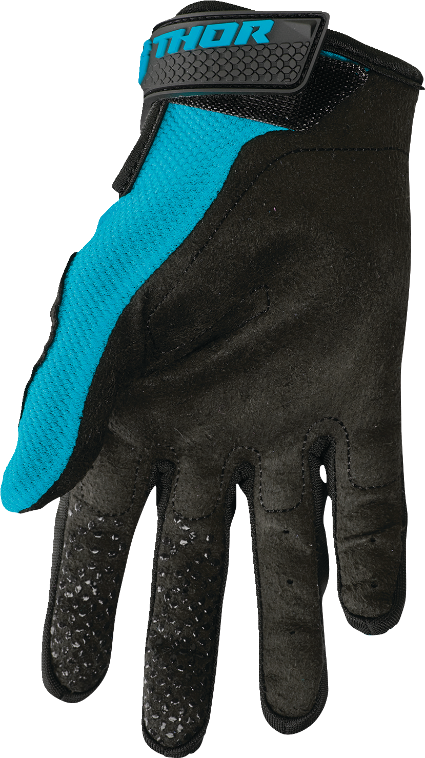 THOR Women's Sector Gloves - Aqua/Vintage White - Large 3331-0248