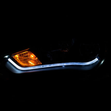 ANZO 2013-2015 Hyundai Genesis Projector Headlights w/ Plank Style Design Black (HID Compatible) 121511