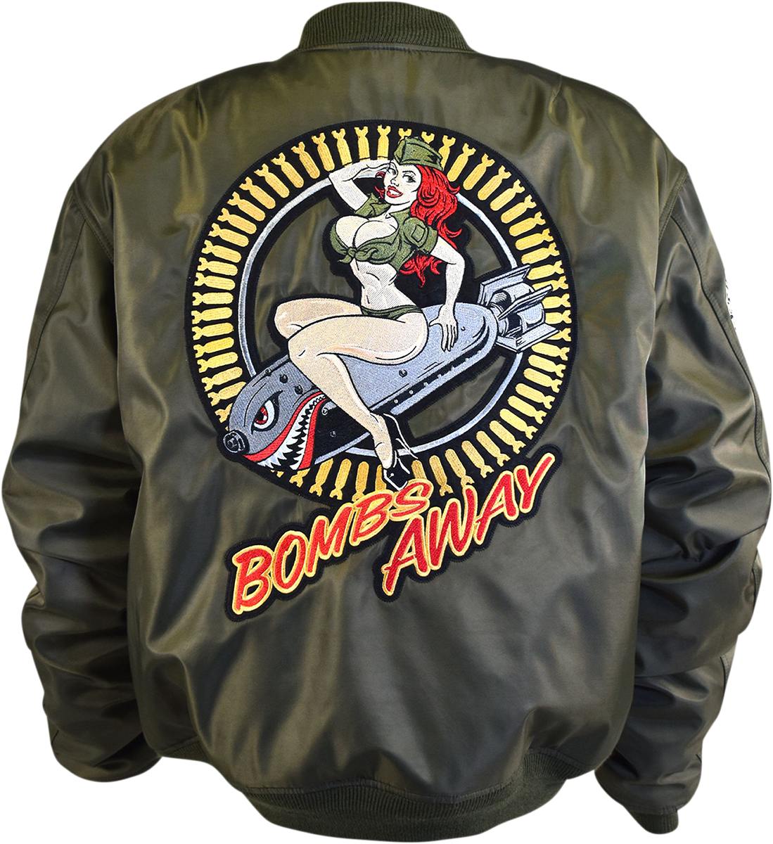 LETHAL THREAT Bombs Away Jacket - Green - Large JT84030L