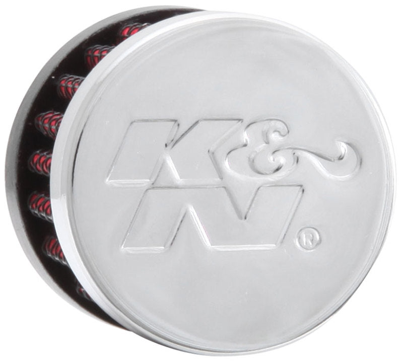 K&N Rubber Base Crankcase Vent Filter - 0.55in Flange ID 1.375in OD 1.125in Height 62-2480
