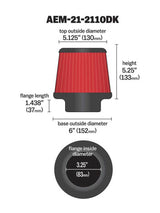 AEM 3.25 inch DRY Flow Short Neck 5 inch Element Filter Replacement 21-2110DK