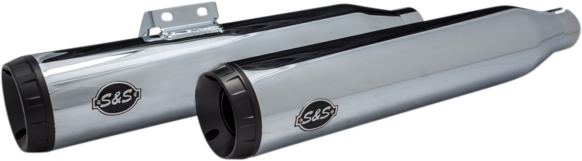 S&S CYCLE Grand National Race Mufflers for Softail - Chrome 550-0740