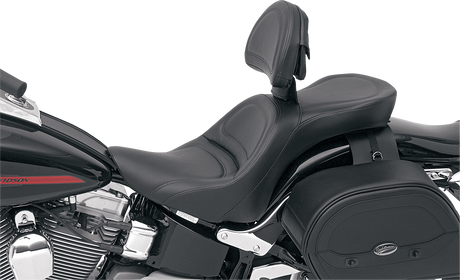 SADDLEMEN Seat - Explorer - With Backrest - Stitched - Black - FL/FX '06-'17 806-12-030