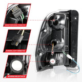 ANZO 2002-2009 Chevrolet Trailblazer LED Tail Lights w/ Light Bar Chrome Housing Clear Lens 311373