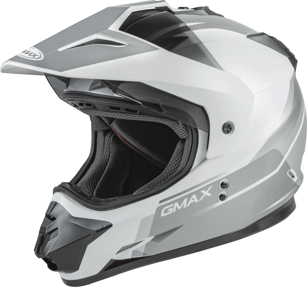 GMAX Gm-11 Dual-Sport Scud Helmet White/Grey Xs G1113243