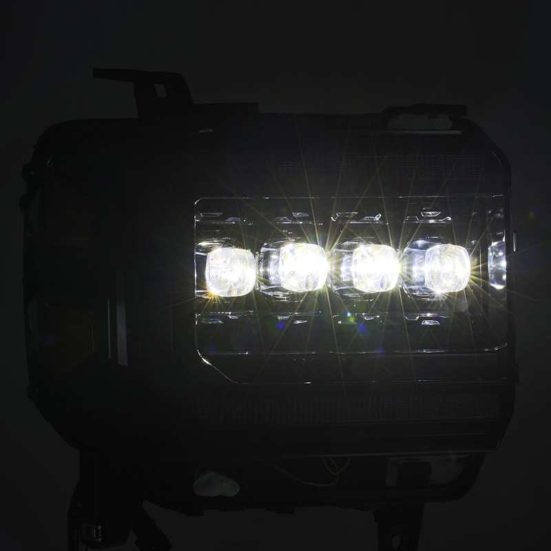 AlphaRex 14-18 GMC Sierra NOVA LED Proj Headlights Plnk Style Alpha Blk w/Activ Light/Seq Signal/DRL 880616
