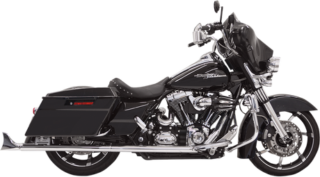 BASSANI XHAUST Fishtail Mufflers - Chrome - w/ Baffle - 33" - 95-'16 Touring 1F27E33