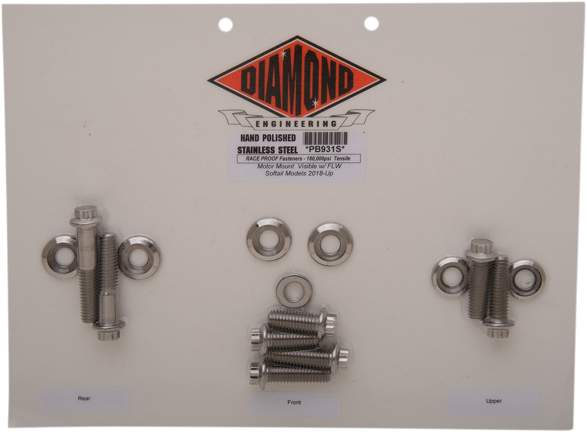 DIAMOND ENGINEERING Bolt Kit - Motor Mount - 12-Point - FL/X PB931S