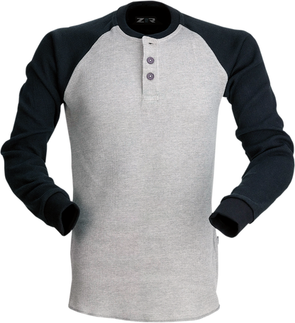 Z1R Waffle Long-Sleeve Shirt - Gray - XL 2840-0152