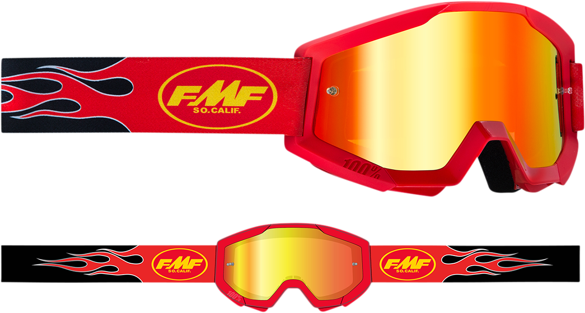 Gafas FMF Youth PowerCore - Llama - Rojo - Espejo rojo F-50055-00004 2601-3021 