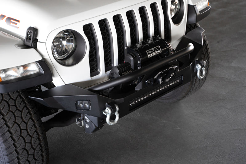 DV8 Offroad 18-23 Jeep Wrangler JL / 20-23 Jeep Gladiator JT FS-7 Mid-Width Winch Front Bumper FBJL-07
