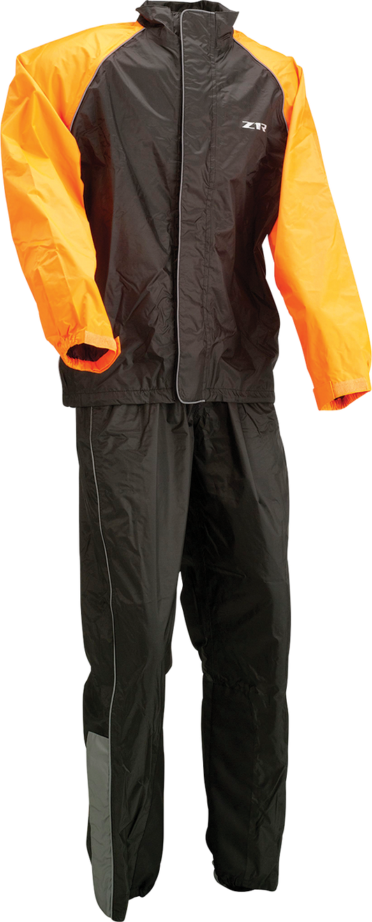 Z1R 2-Piece Rainsuit - Black/Orange - Small 2851-0529