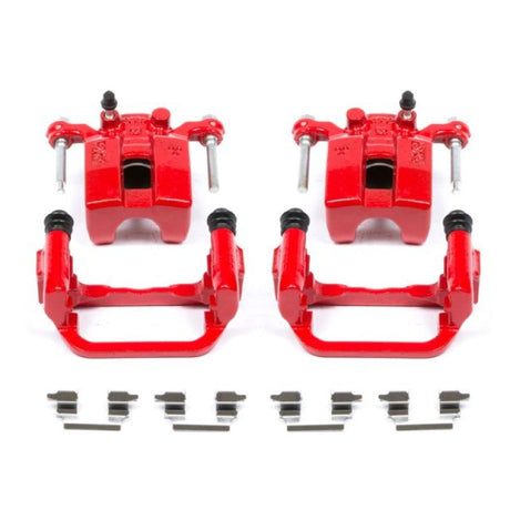 Power Stop 03-05 Infiniti G35 Rear Red Calipers w/Brackets - Pair S2792