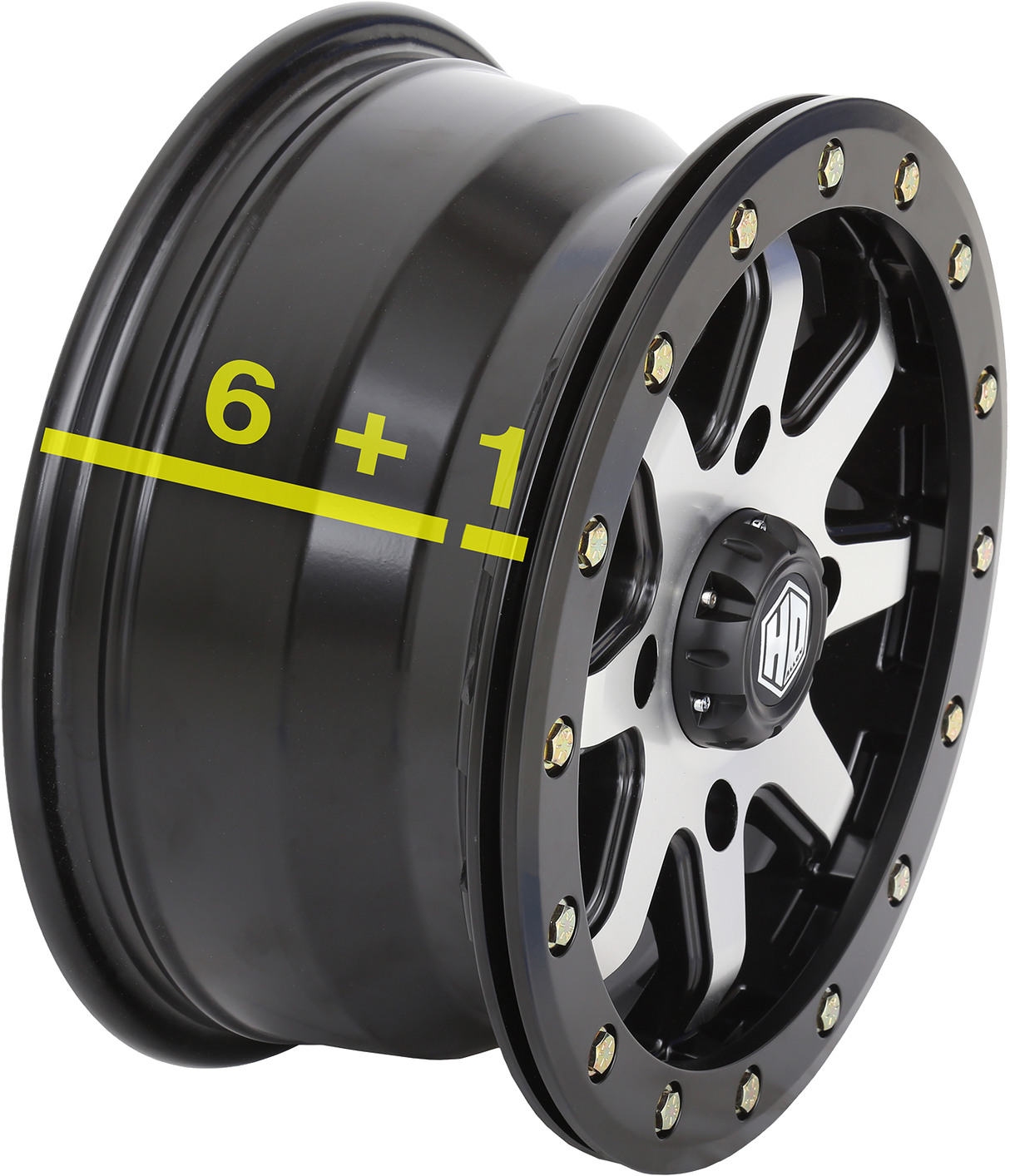 STI TIRE & WHEEL HD9 Wheel - Front/Rear - Machined Black - 15x7 - 4/137 - 6+1 (+50 mm) 15HB908