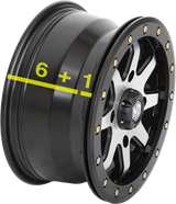 STI TIRE & WHEEL HD9 Wheel - Front/Rear - Machined Black - 15x7 - 4/137 - 6+1 (+50 mm) 15HB908