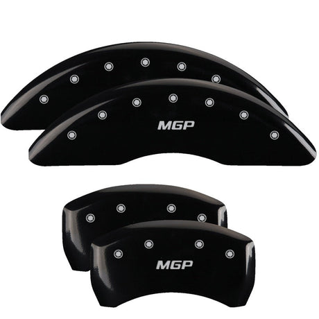 MGP 4 Caliper Covers Engraved Front 2015/Mustang Engraved Rear 2015/Bar & Pony ylw finish black ch 10202SMB2YL