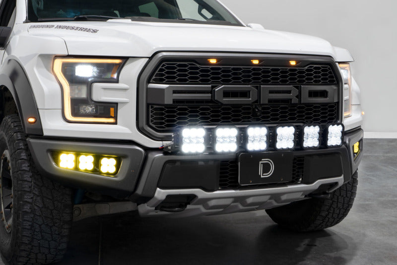 Diode Dynamics 17-20 Ford Raptor SS5 Grille CrossLink Lightbar Kit - Pro White Combo DD7337