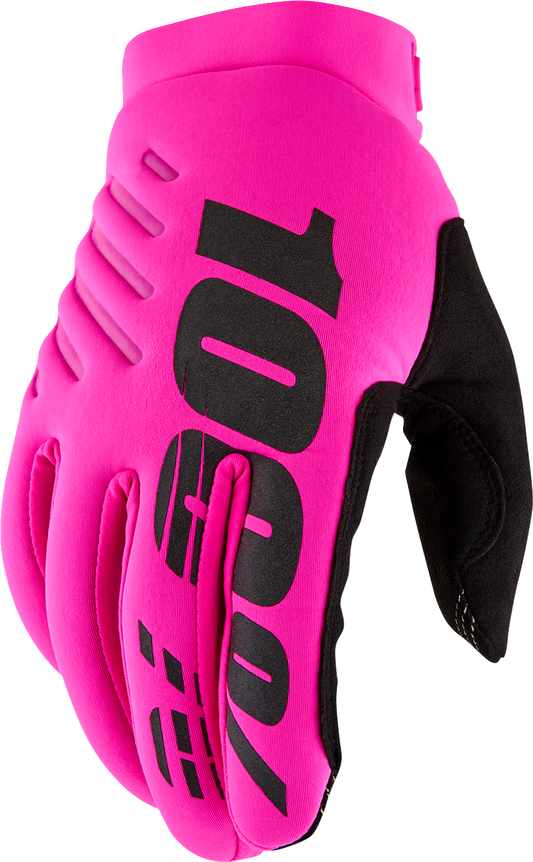 100% Women's Brisker Gloves - Neon Pink/Black - XL 10005-00009