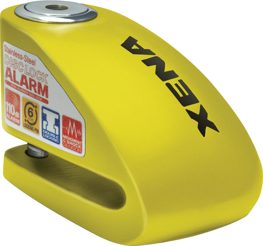 XENA Xx6 Alarm Disc Lock 3.3" X 2.3" (Yellow) XX6-Y
