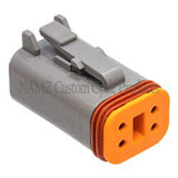 NAMZ Deutsch DT Series 4-Wire Plug & Wedgelock - Grey (Repl. HD 72134-94GY) DP-4G