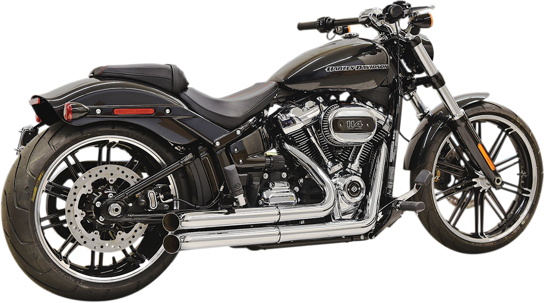 BASSANI XHAUST Pro Street Exhaust - Chrome - '18+ Softail 1S34D