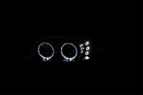 ANZO 1999-2004 Ford Mustang Projector Headlights Black G2 (Dual Projector) 121303
