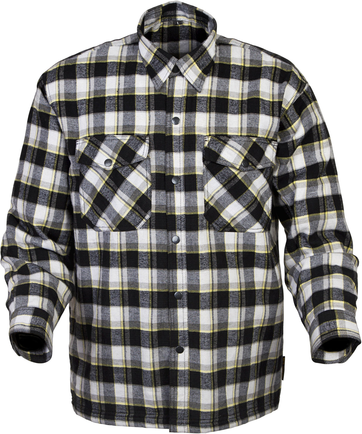 SCORPION EXO Covert Moto Flannel Black/Yellow Lg 13103-5