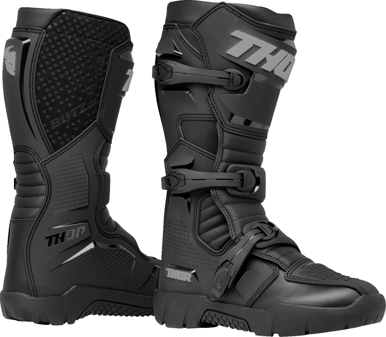 THOR Blitz XR Trail Boots - Black/Gray - Size 7 3410-3127