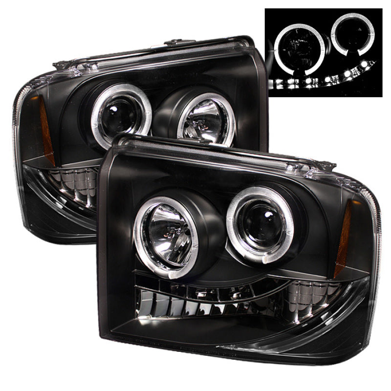Spyder Ford F250/350/450 Super Duty 05-07 Projector Headlights LED Halo- LED Blk PRO-YD-FS05-HL-BK 5010544