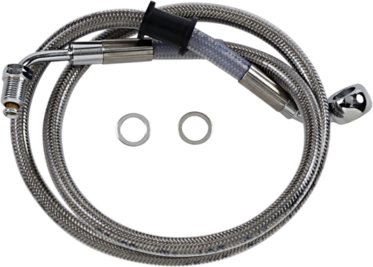 DRAG SPECIALTIES Brake Line - +8" - Stainless Steel - '18-'21 Softail 618604-8