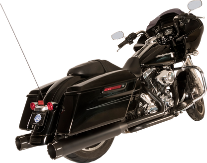 S&S CYCLE El Dorado Dual Exhaust System - Black - Machined Black Tracer 550-0680B