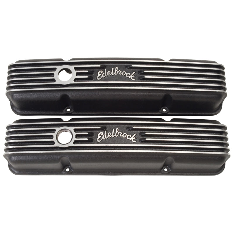 Edelbrock Valve Cover Classic Series Chevrolet 1959-1986 262-400 CI V8 Black 41443