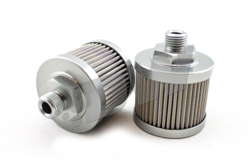 DeatschWerks Stainless Steel 6AN 100 Micron Universal Fuel Pump Pre-Filter 08-01-6100