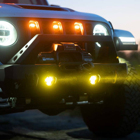 KC HiLiTES FLEX ERA 3 Dual Mode SAE Fog Lights - 2-Light Master Kit for Jeep Aftermarket Bumpers 97147