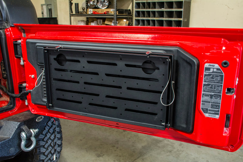 DV8 Jeep JL Tailgate Mounted Table (Trail Table) - Black TTJL-01