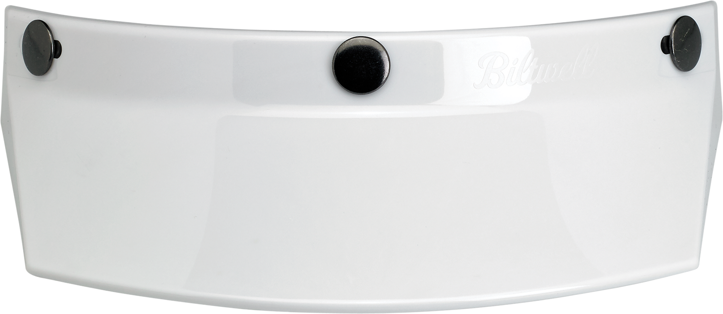 BILTWELL Moto 3-Snap Visor - White 2002-562