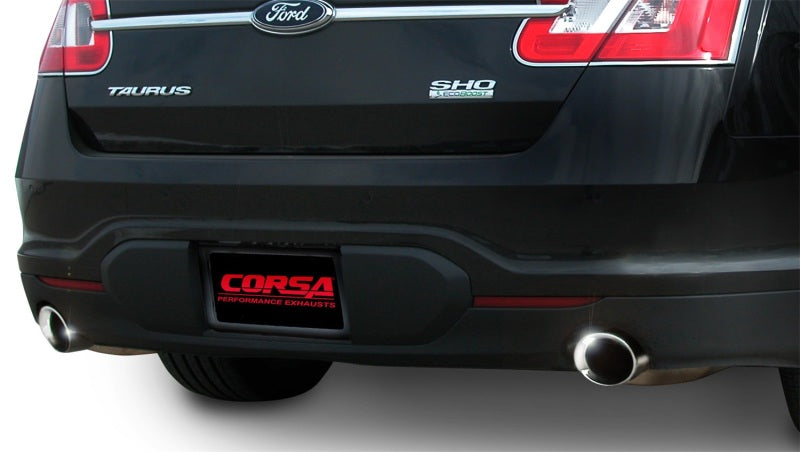 Corsa 10-13 Ford Taurus SHO 3.5L V6 Turbo Polished Sport Cat-Back Exhaust 14315