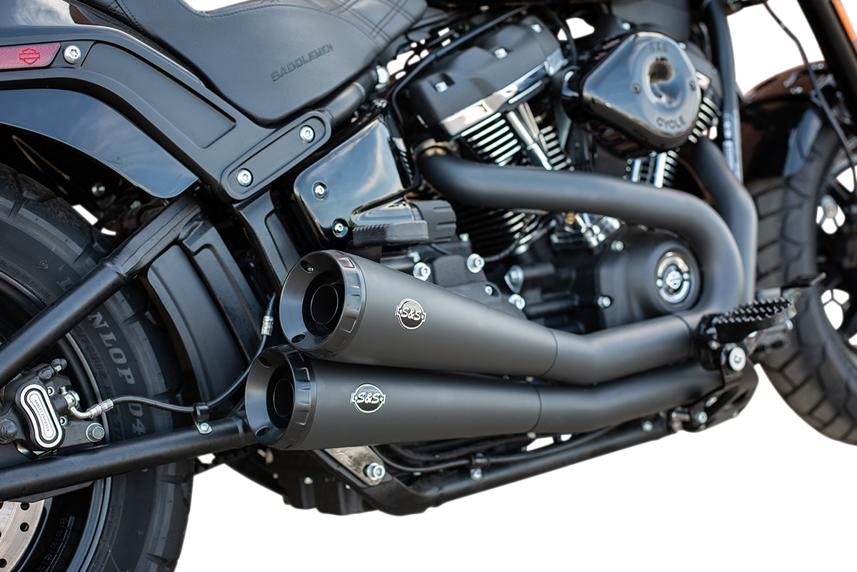 S&S CYCLE Grand National 2-2 Exhaust for Softail 2018-2020 Black 550-0760