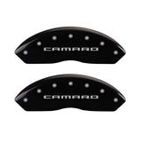 MGP 4 Caliper Covers Engraved Front & Rear Gen 5/Camaro Black finish silver ch 14240SCA5BK