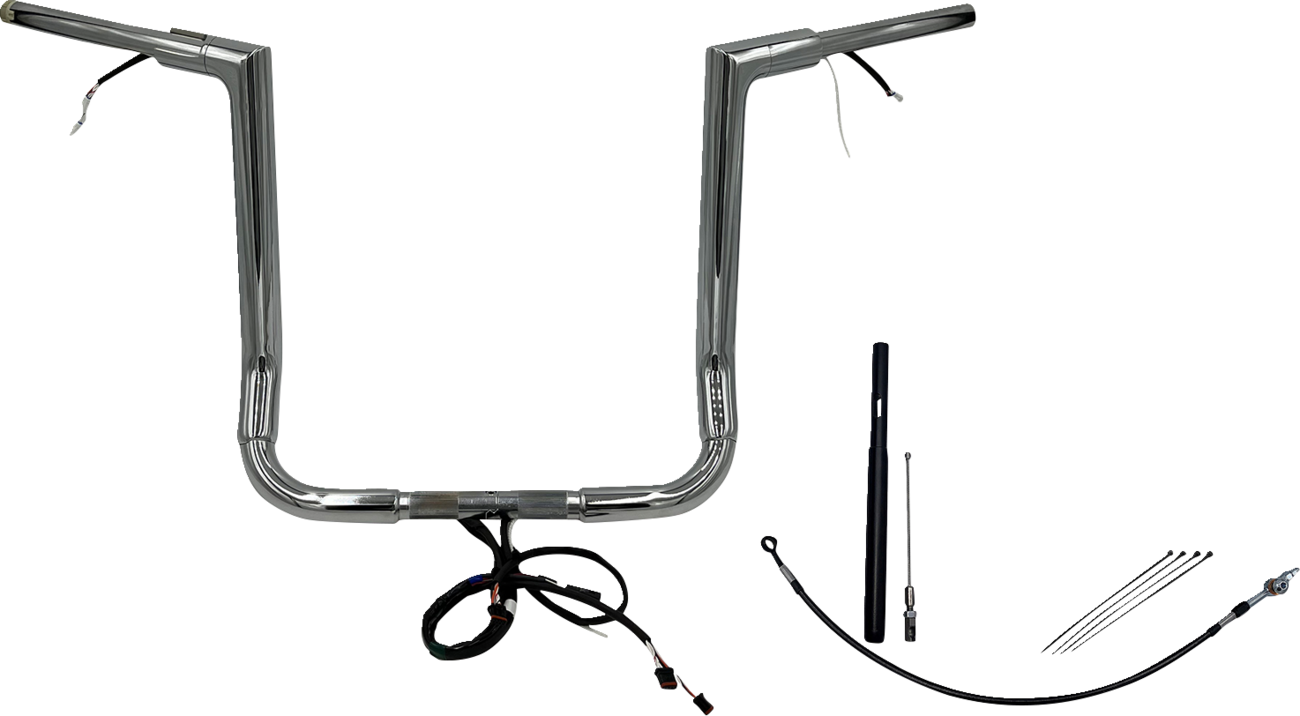 FAT BAGGERS INC. Handlebar Kit - Flat Top - 16" - Chrome 612016